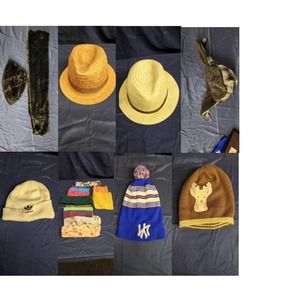 sun hats, winter hats and head bands 3 for 15$